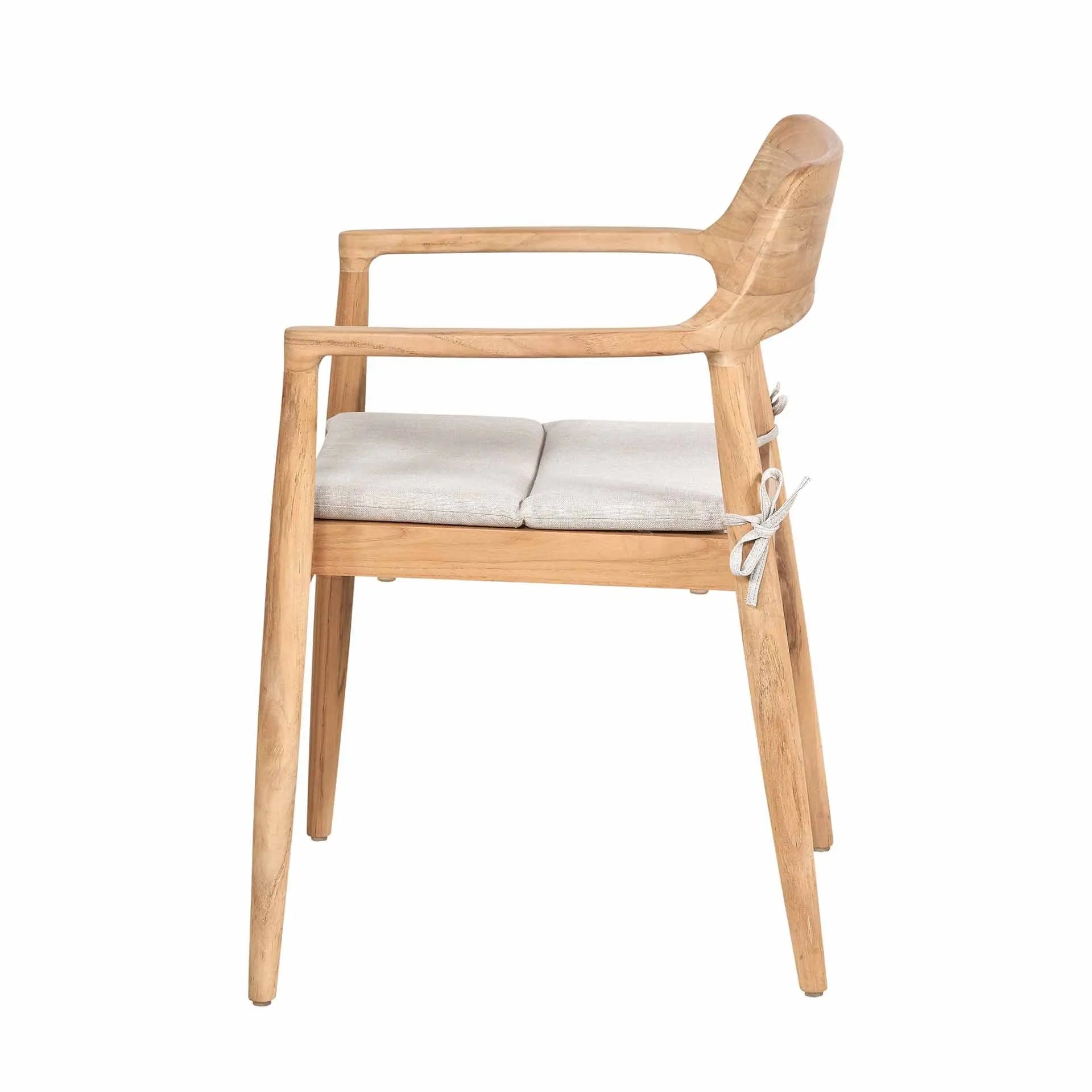 Reuleaux Outdoor 6 Seater Dining Set - Natural Wood & Oatmeal - Pacific Lifestyle Outdoor Dining Sets