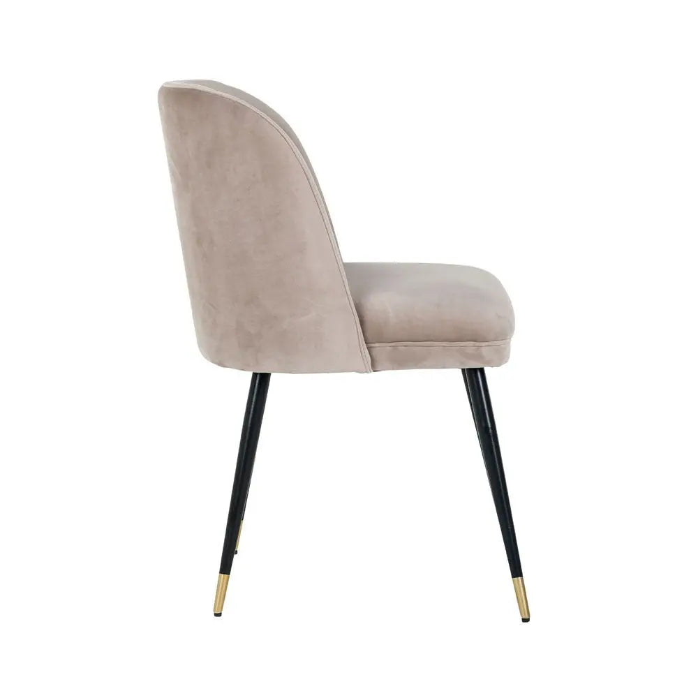 Richmond Interiors Alicia Chair in Khaki Velvet Dining Chair