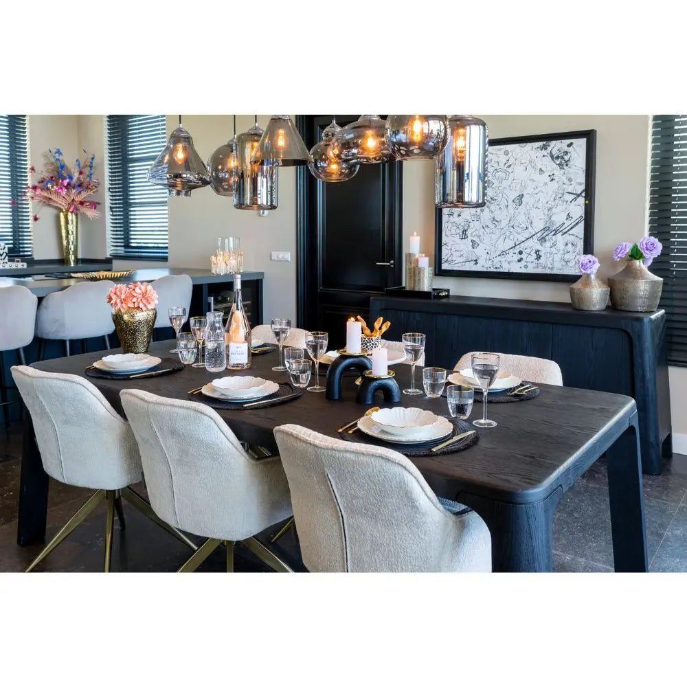 Richmond Interiors Aline Swivel Chair in White Chenille Velvet Nicholas John Interiors