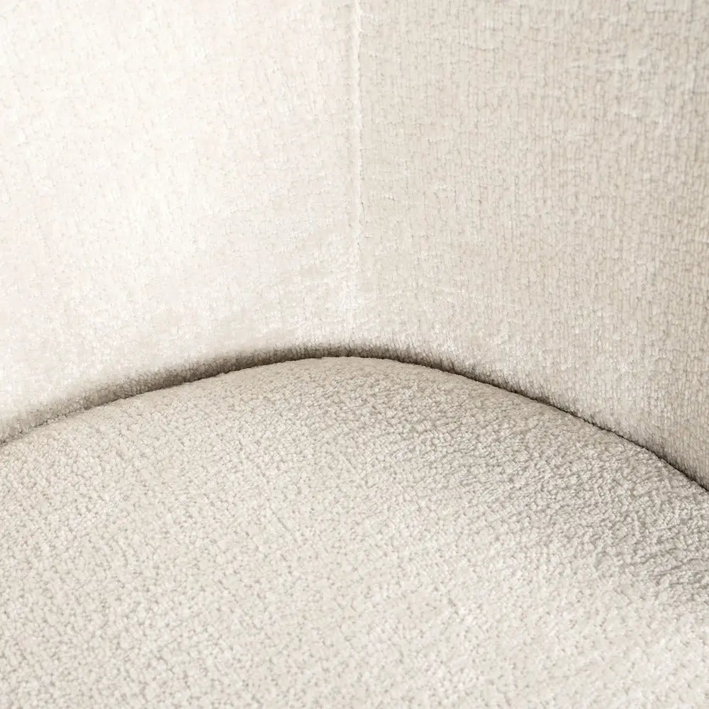 Richmond Interiors Amphara Chair in White Chenille Nicholas John Interiors