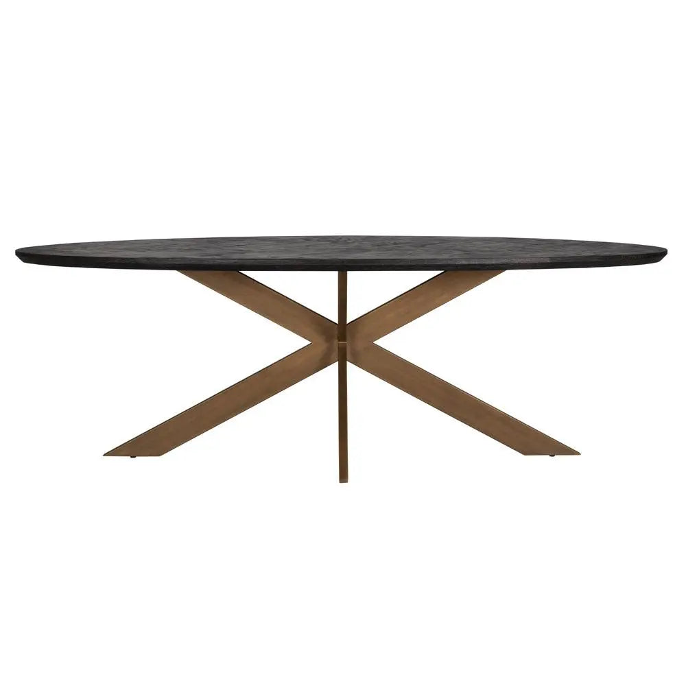 Richmond Interiors Blackbone Brass 260cm Oval Dining Table Nicholas John Interiors