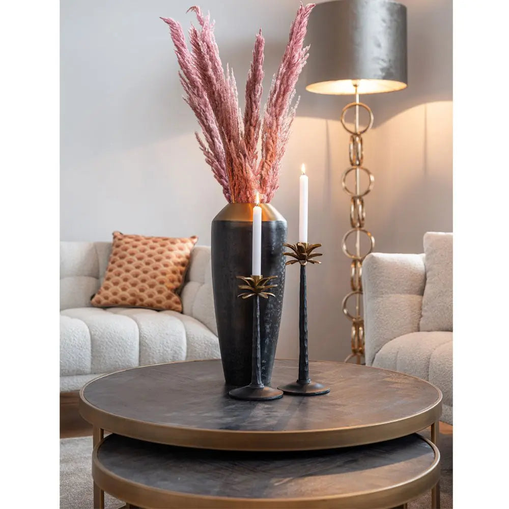 Richmond Interiors Blackbone Brass Set of 2 Coffee Tables Nicholas John Interiors