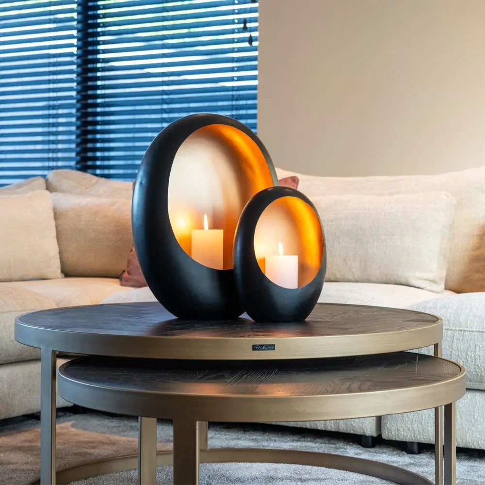 Richmond Interiors Blackbone Brass Set of 2 Coffee Tables Nicholas John Interiors