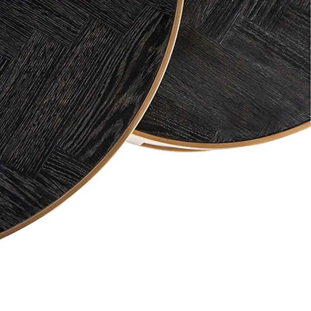 Richmond Interiors Blackbone Brass Set of 2 Coffee Tables Nicholas John Interiors