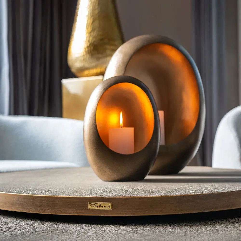 Richmond Interiors Bloomville Set of 2 Coffee Tables in Gold Coffee Table