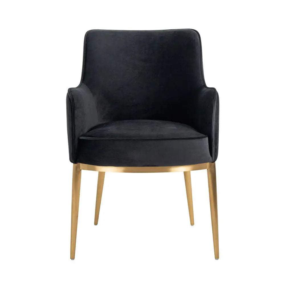 Richmond Interiors Breeze Chair in Antracite Velvet Dining Chair