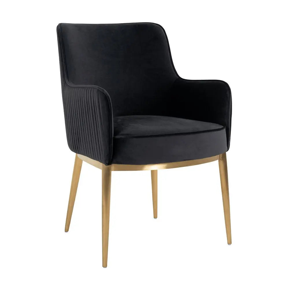Richmond Interiors Breeze Chair in Antracite Velvet Dining Chair