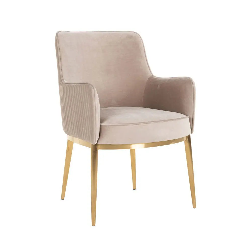 Richmond Interiors Breeze Chair in Khaki Velvet Dining Chair