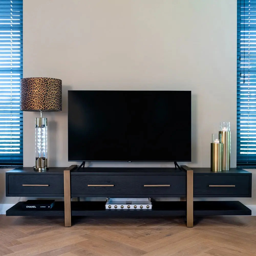 Richmond Interiors Cambon 3 Drawer Media Unit in Dark Coffee Media Unit