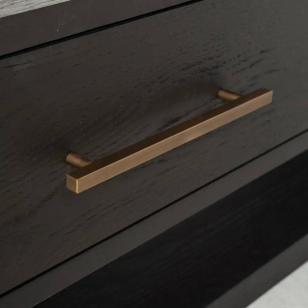 Richmond Interiors Cambon 3 Drawer Media Unit in Dark Coffee Media Unit