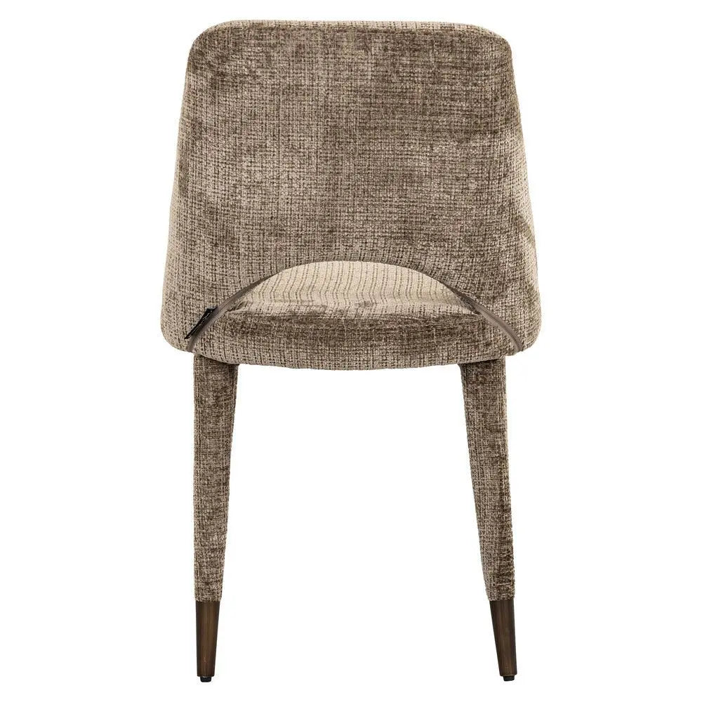 Richmond Interiors Cecilia Chair in Stone Chenille Dining Chair