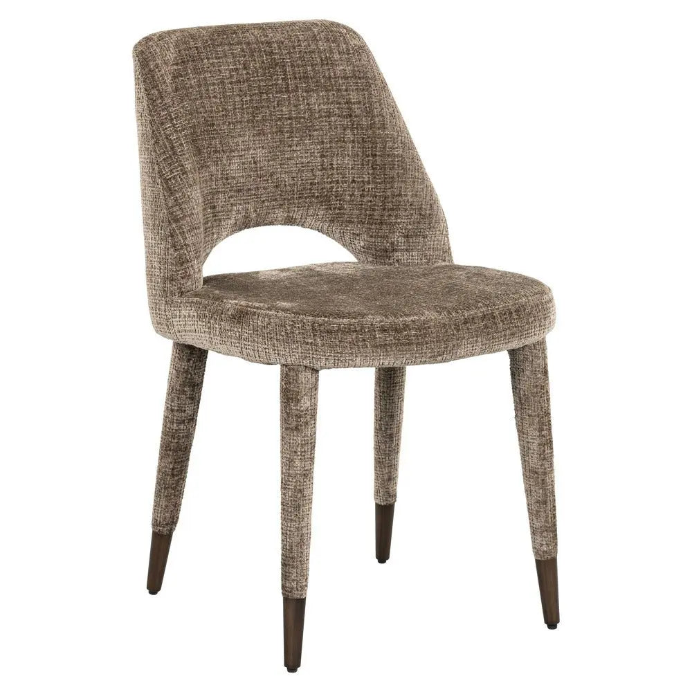 Richmond Interiors Cecilia Chair in Stone Chenille Dining Chair