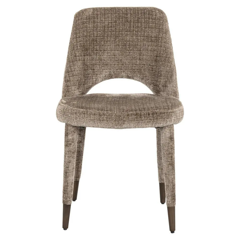 Richmond Interiors Cecilia Chair in Stone Chenille Dining Chair