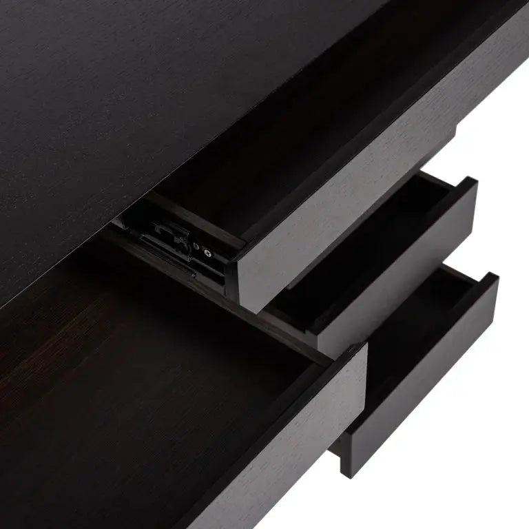 Richmond Interiors Connar 5 Drawer Desk in Charcoal Desk