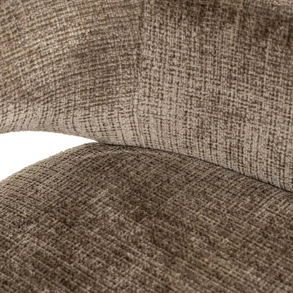 Richmond Interiors Donnatella Chair in Stone Chenille Dining Chair