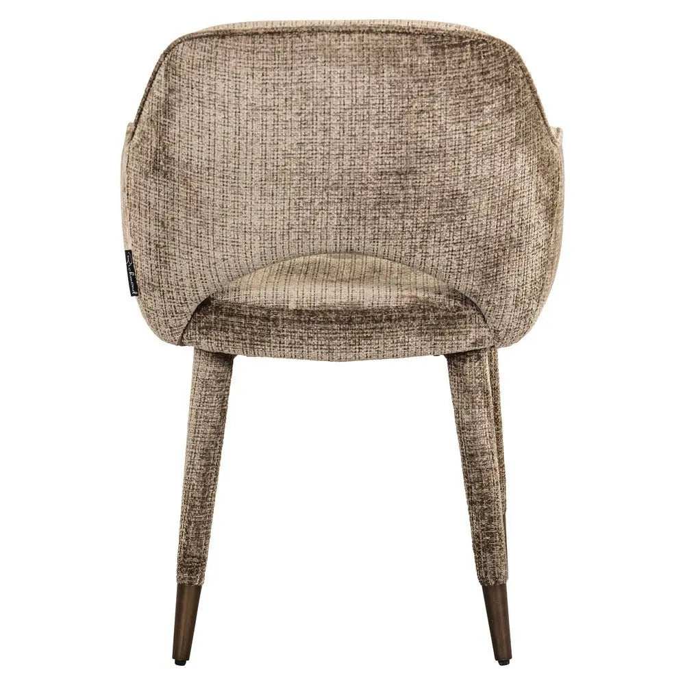 Richmond Interiors Donnatella Chair in Stone Chenille Dining Chair