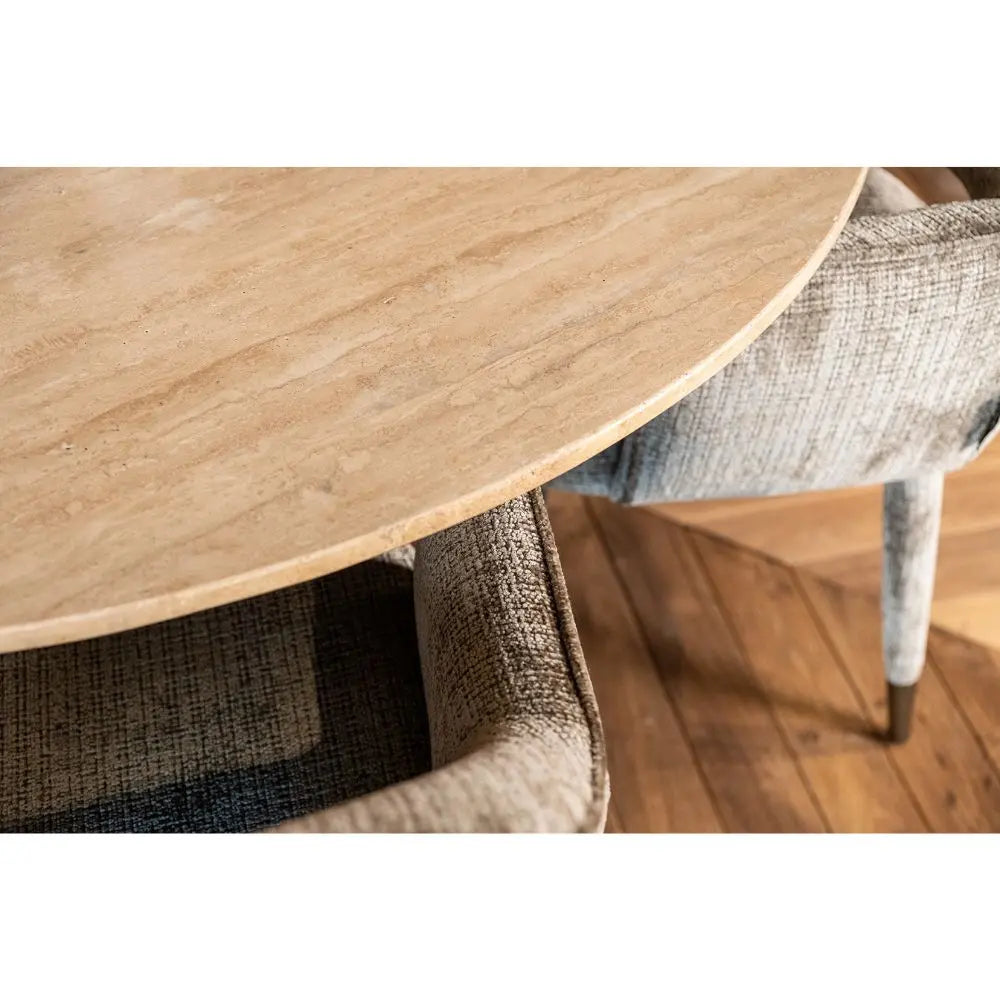 Richmond Interiors Donnatella Chair in Stone Chenille Dining Chair