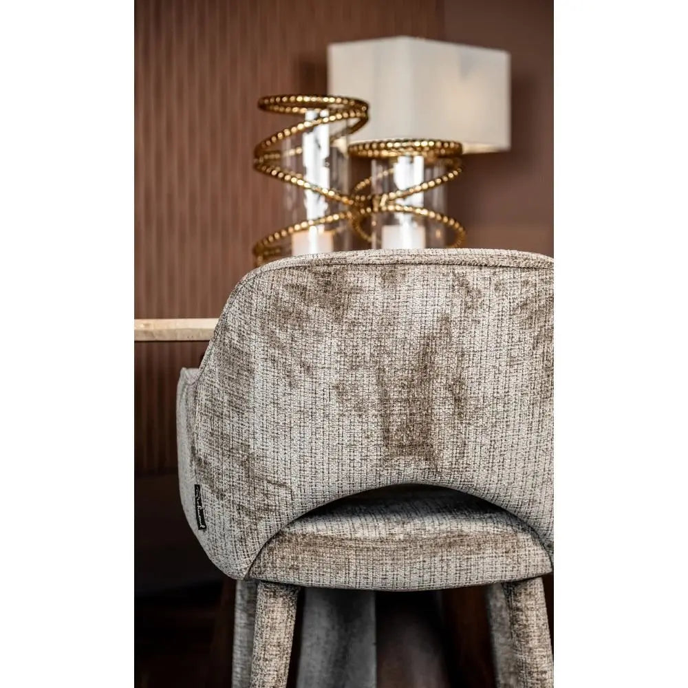 Richmond Interiors Donnatella Chair in Stone Chenille Dining Chair