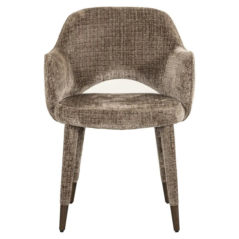 Richmond Interiors Donnatella Chair in Stone Chenille Dining Chair