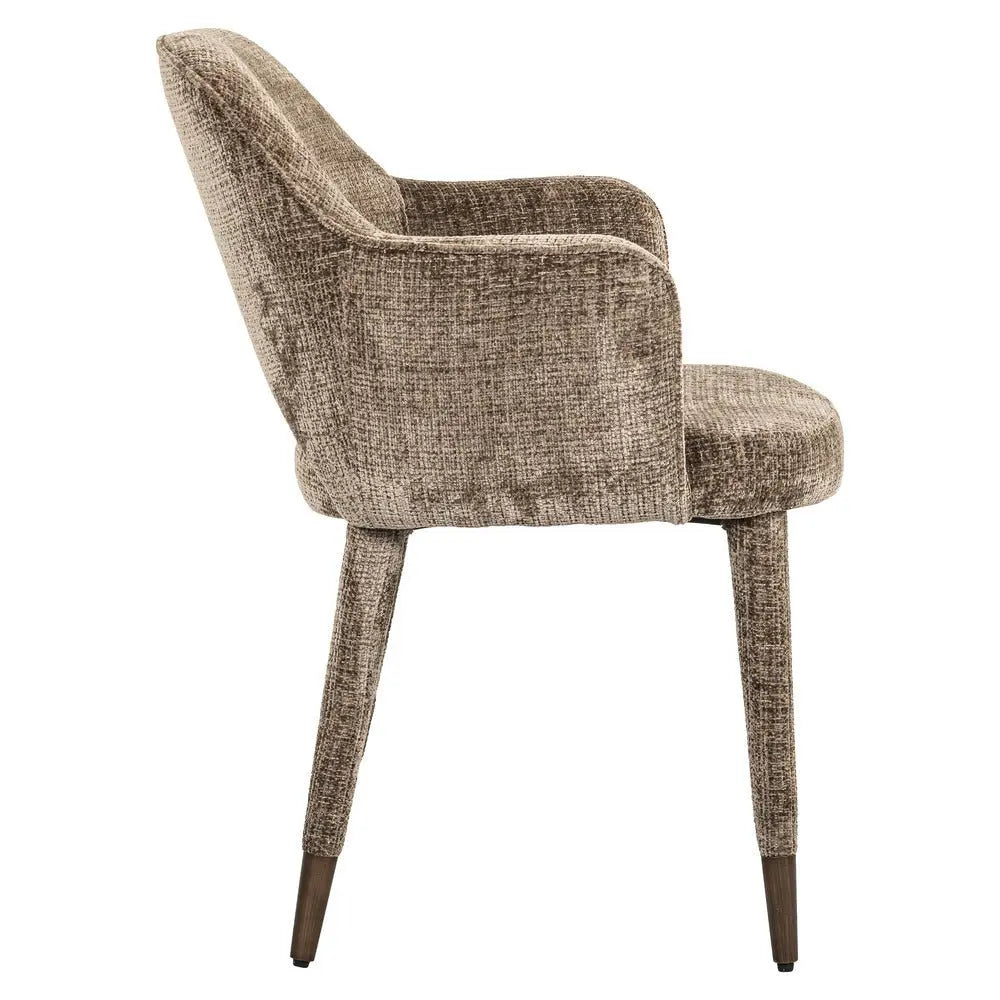 Richmond Interiors Donnatella Chair in Stone Chenille Dining Chair