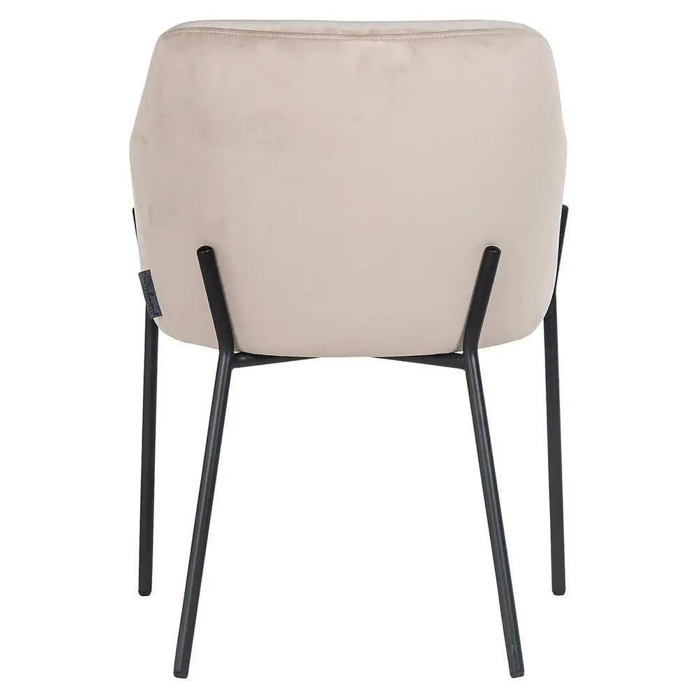 Richmond Interiors Fay Chair in Khaki Velvet Dining Chair