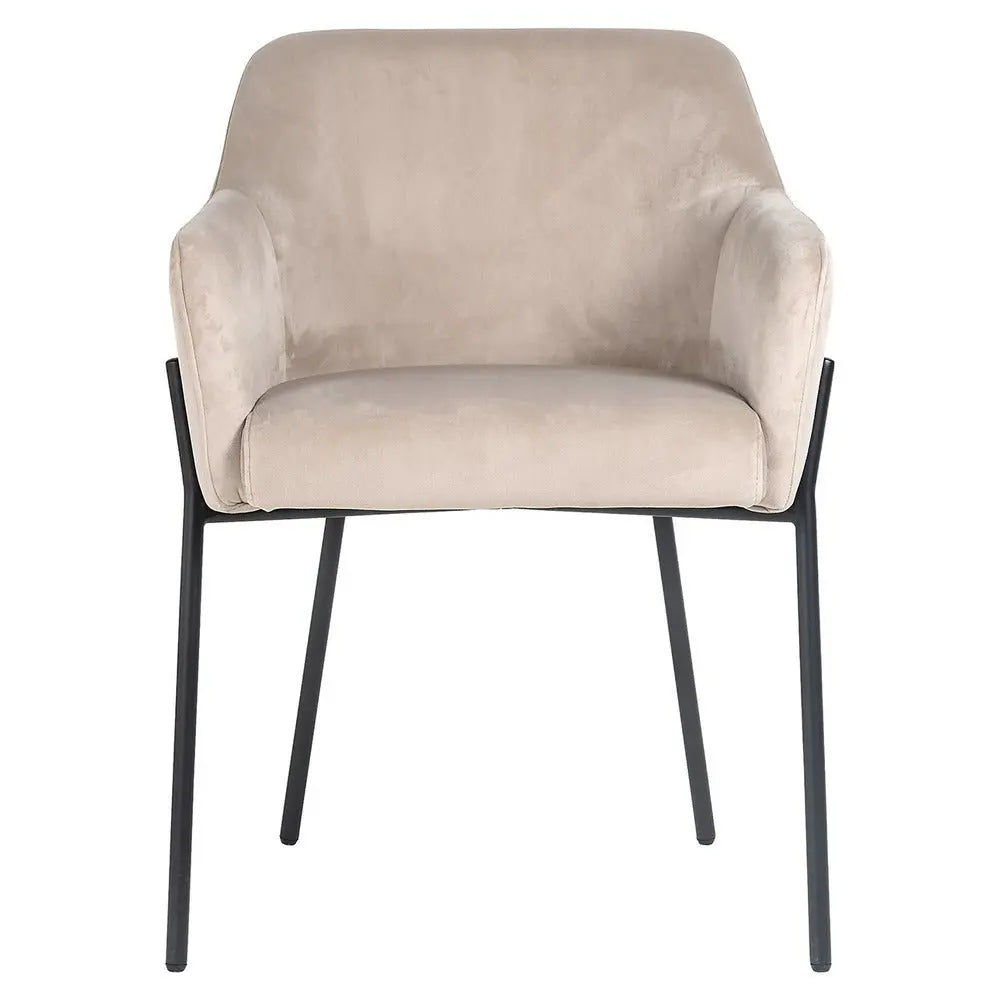 Richmond Interiors Fay Chair in Khaki Velvet Dining Chair