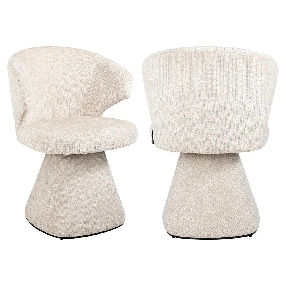 Richmond Interiors Gatsbi Chair in Beige Chenille Dining Chair