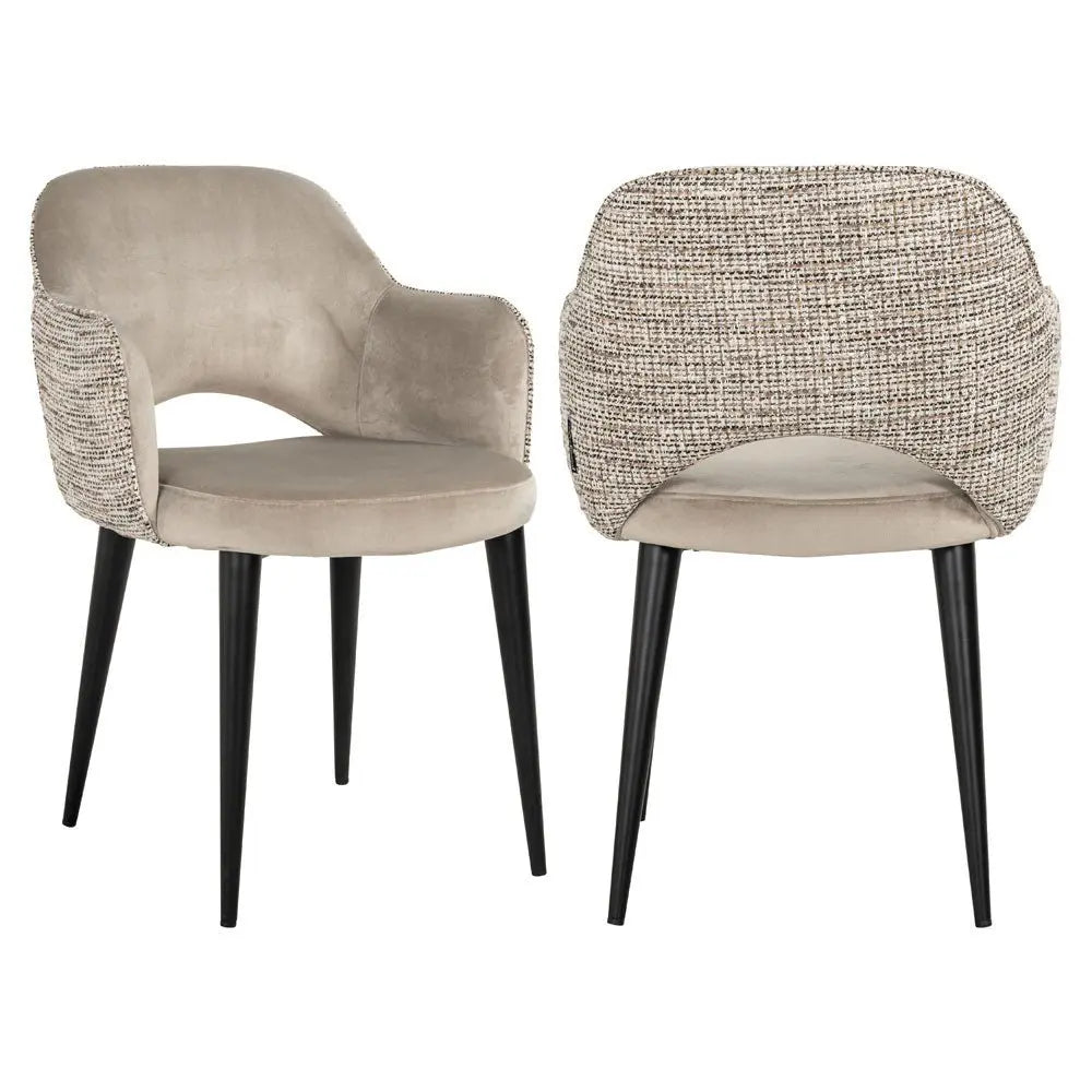 Richmond Interiors Giovanna Armchair Trendy Nature/Quartz Khaki Dining Chair