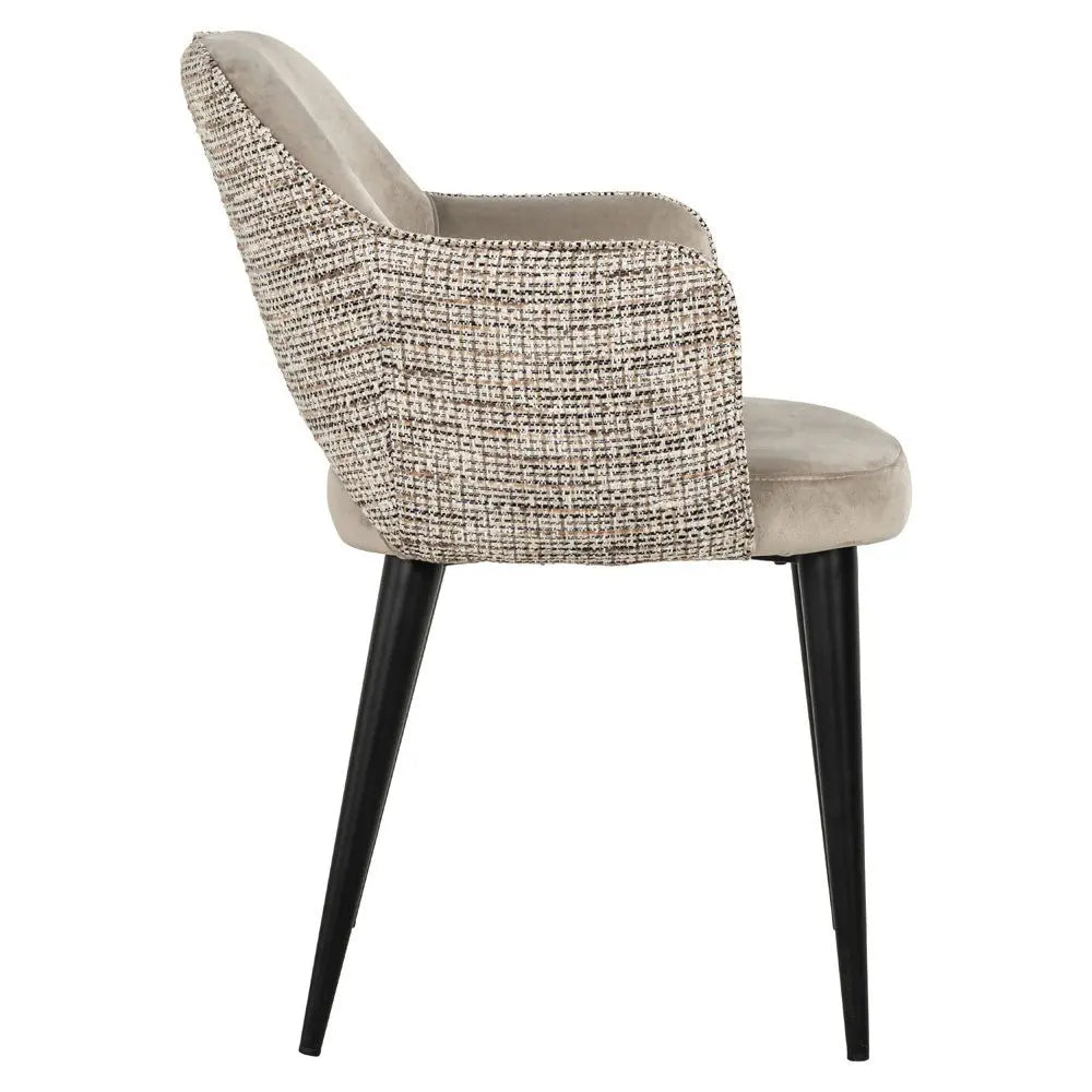 Richmond Interiors Giovanna Armchair Trendy Nature/Quartz Khaki Dining Chair