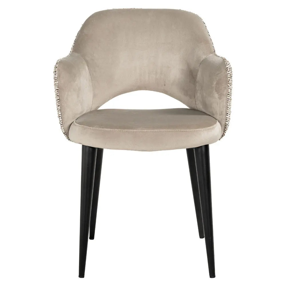 Richmond Interiors Giovanna Armchair Trendy Nature/Quartz Khaki Dining Chair