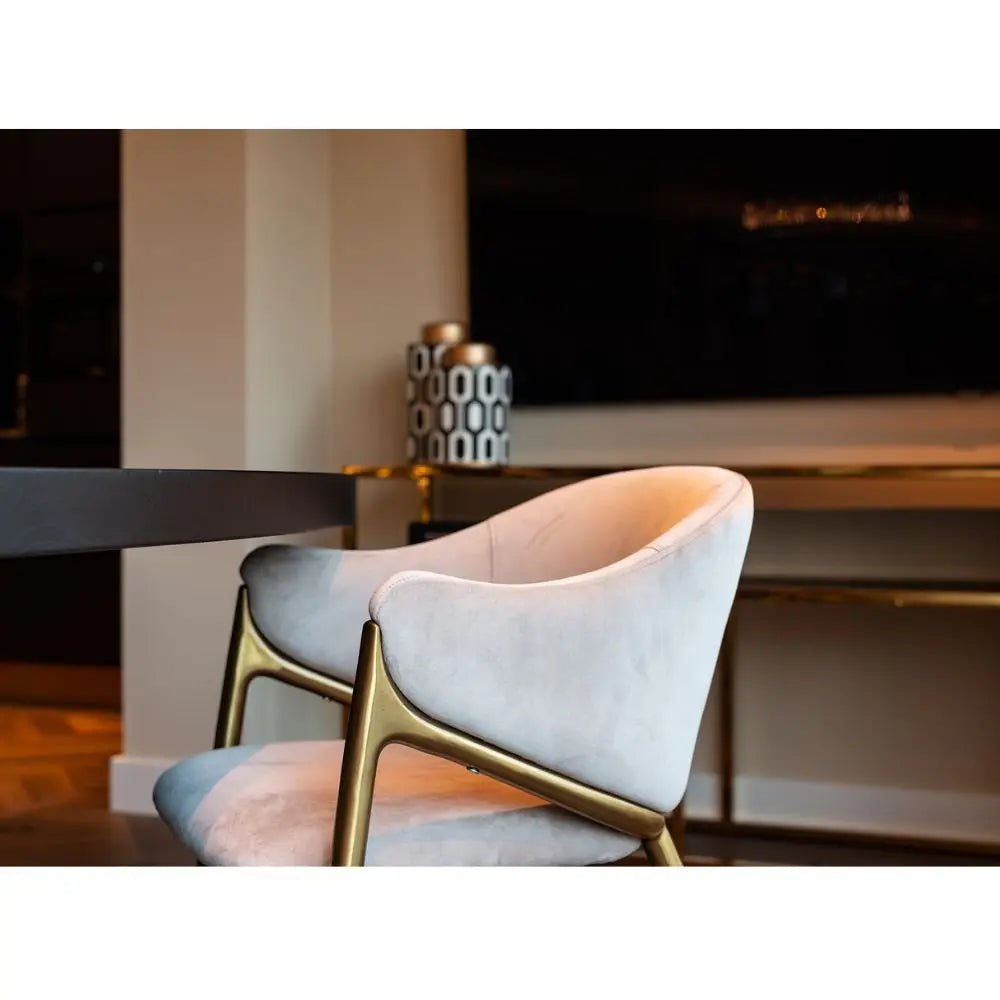 Richmond Interiors Gwen Chair in Khaki Velvet Dining Chair