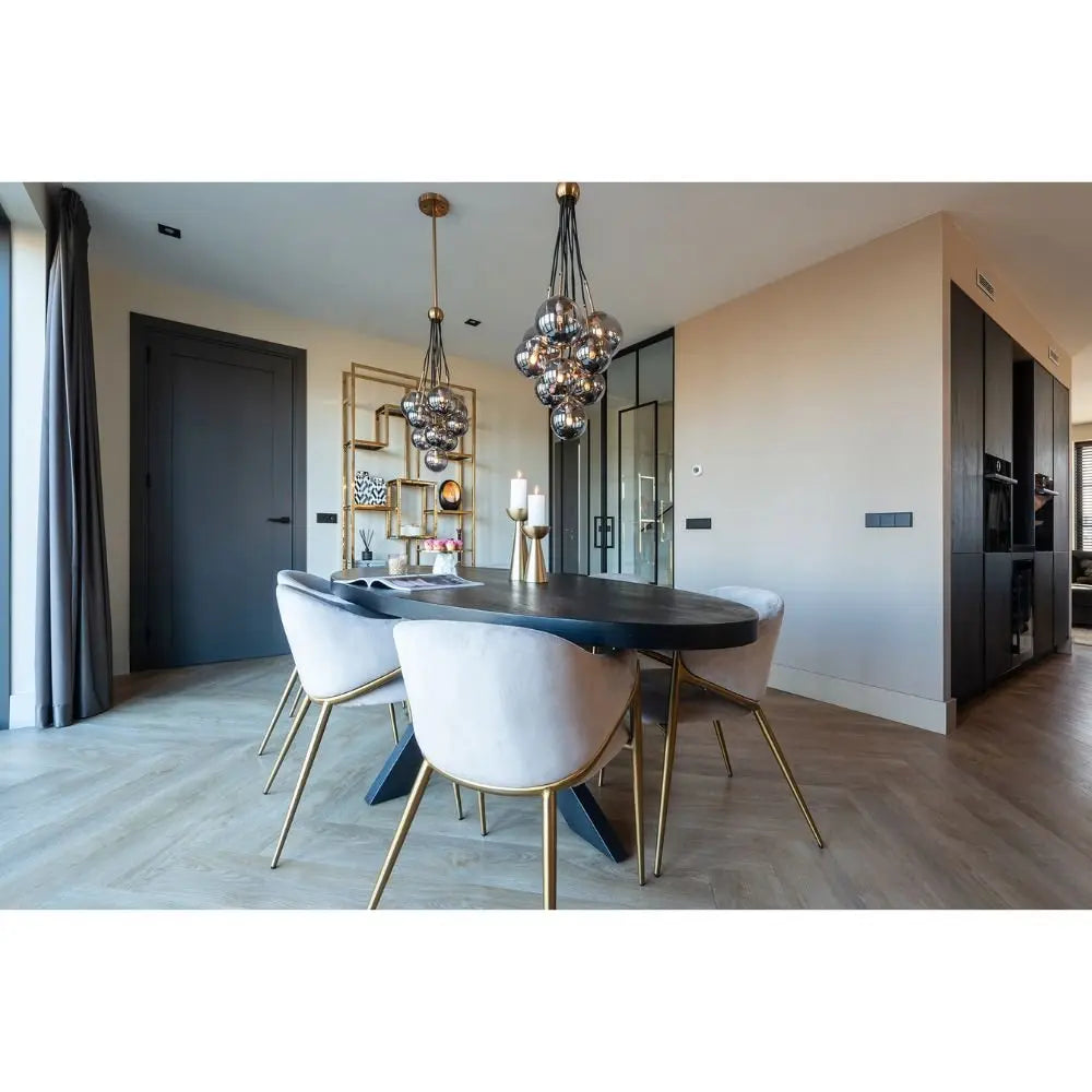 Richmond Interiors Gwen Chair in Khaki Velvet Dining Chair