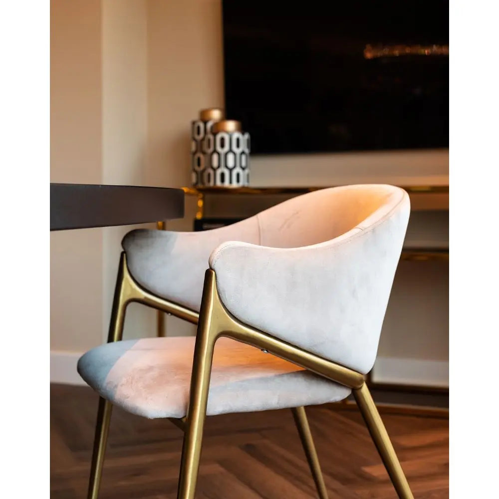 Richmond Interiors Gwen Chair in Khaki Velvet Dining Chair