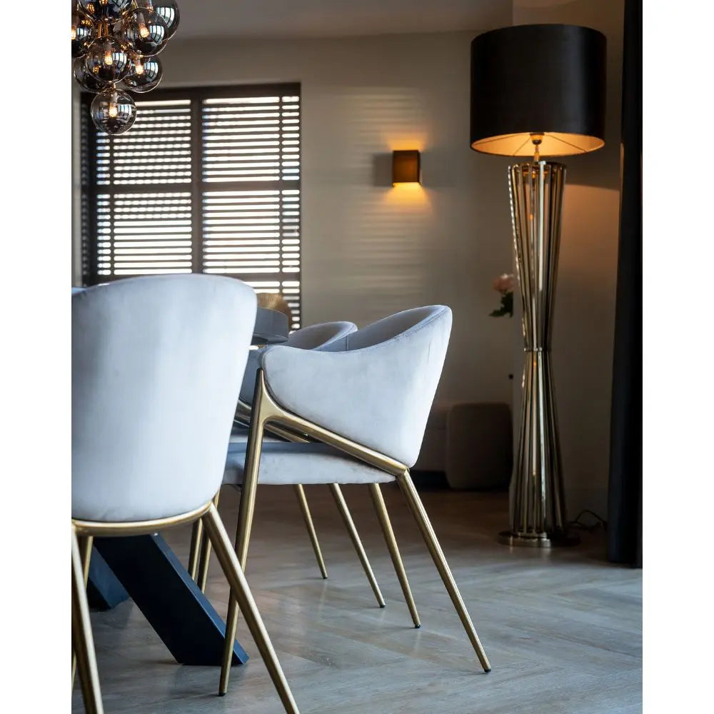 Richmond Interiors Gwen Chair in Khaki Velvet Dining Chair