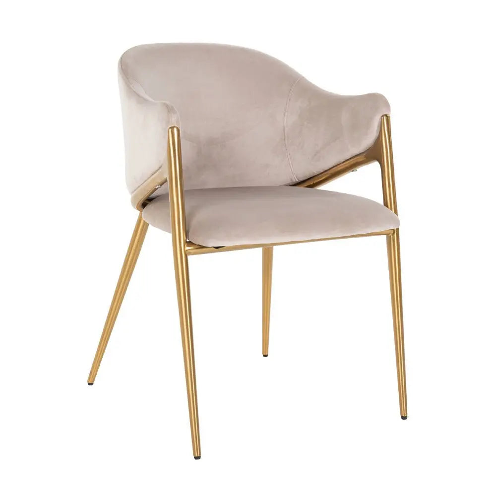 Richmond Interiors Gwen Chair in Khaki Velvet Dining Chair