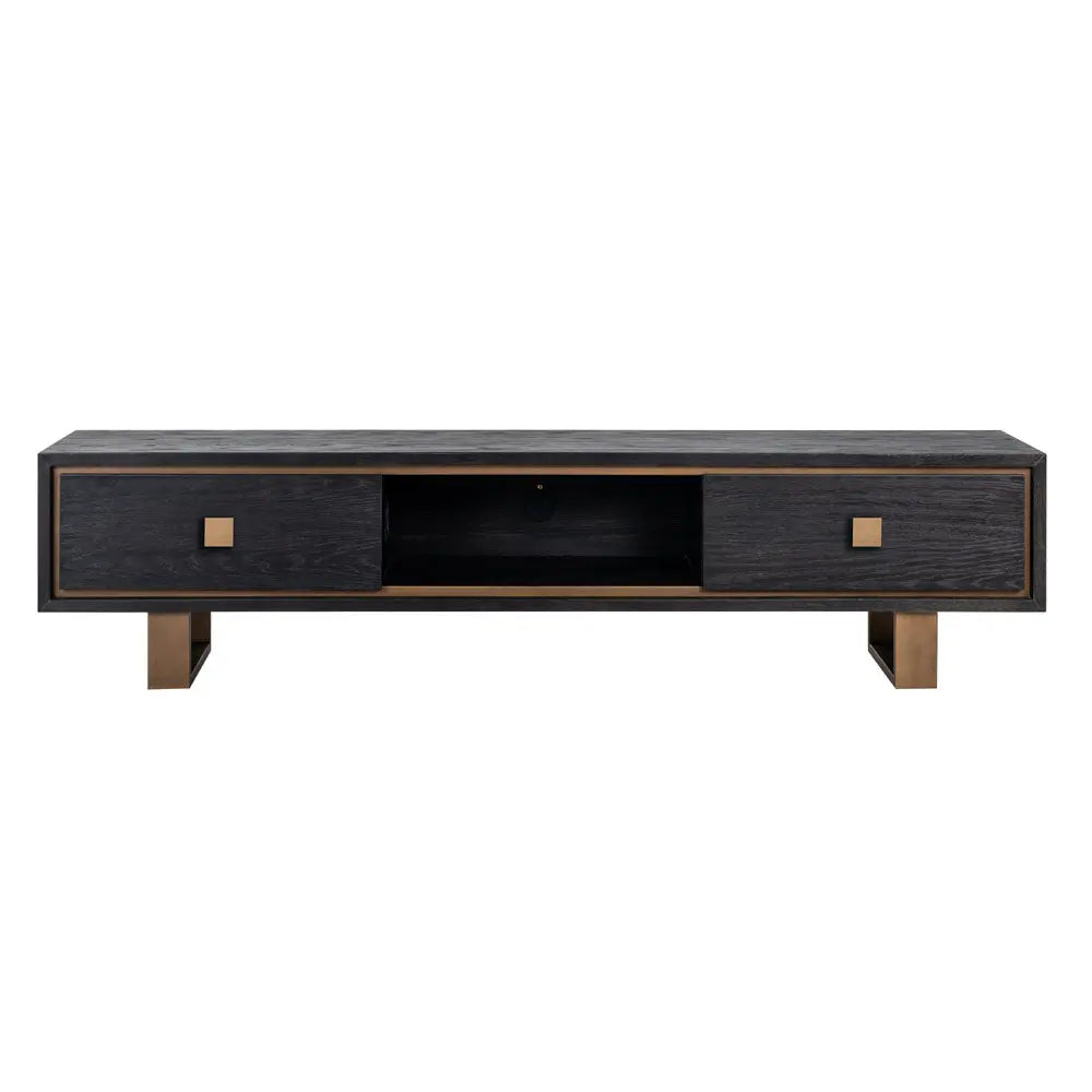 Richmond Interiors Hunter Black Rustic 2 Drawer Media Unit Media Unit