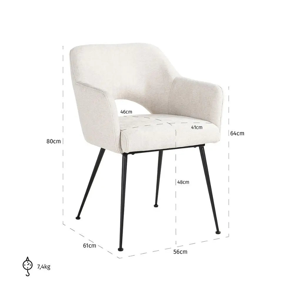 Richmond Interiors Jenthe Chair in Nature Giulia Dining Chair