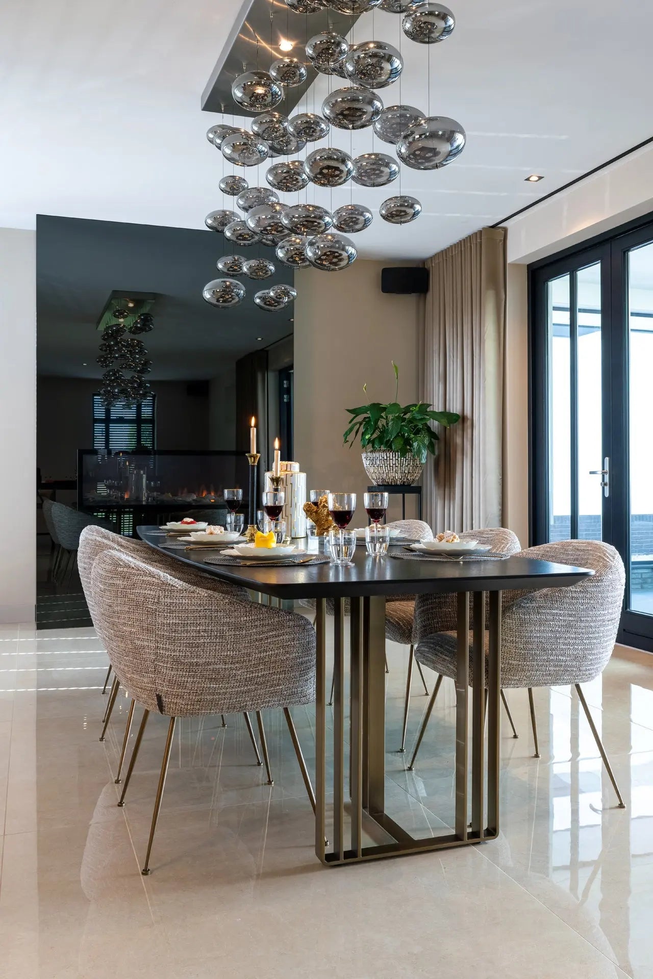 Richmond Interiors Maverick Dining Table in Charcoal Dining table