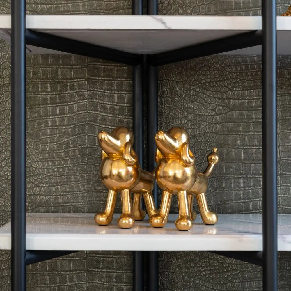 Richmond Interiors Miro Dog Art Decoration in Gold