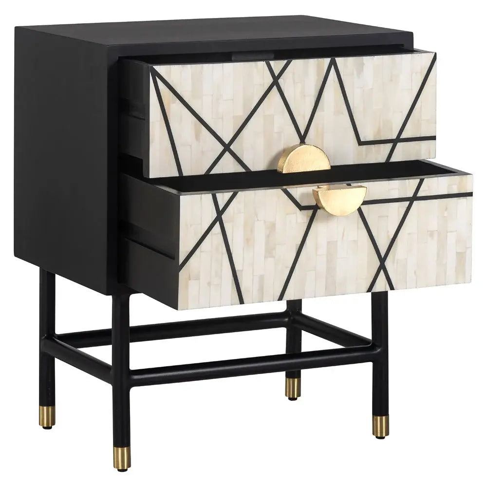 Richmond Interiors Novas 2 Drawer Nightstand Bedside Table