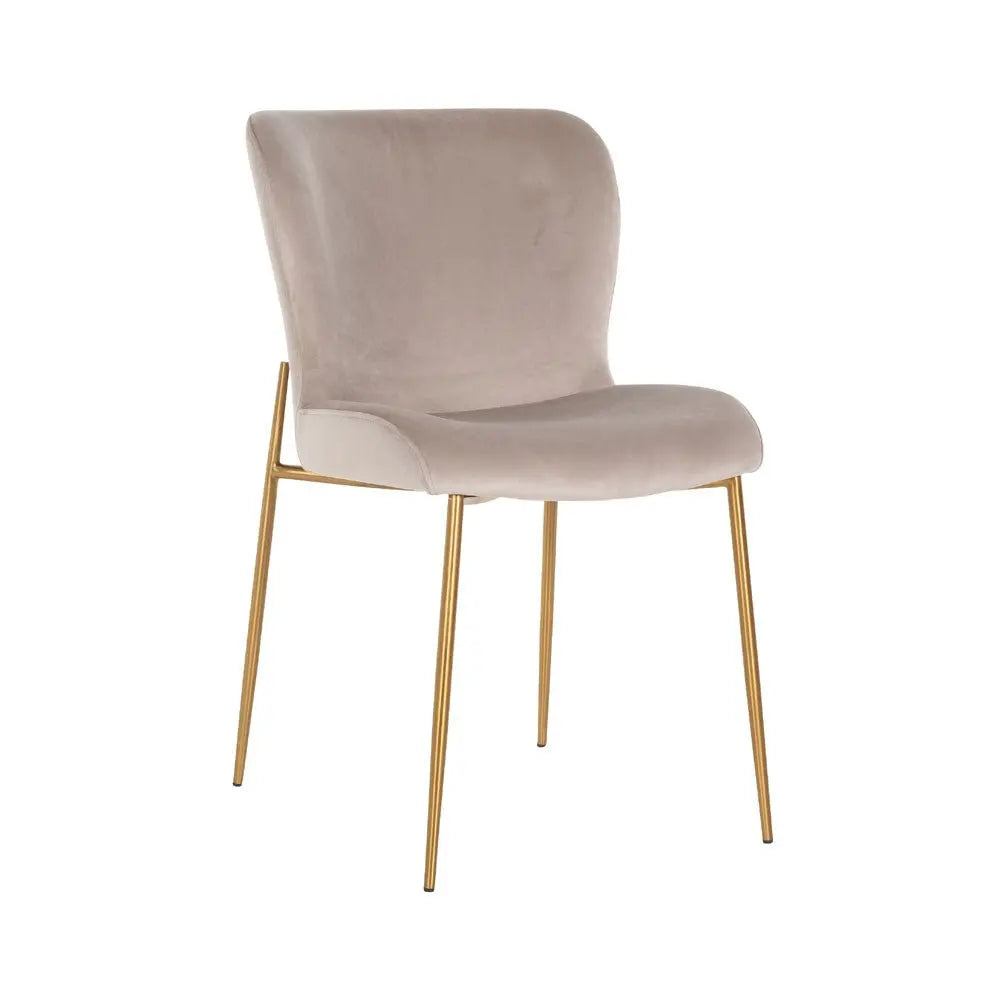 Richmond Interiors Odessa Chair in Khaki Velvet Dining Chair