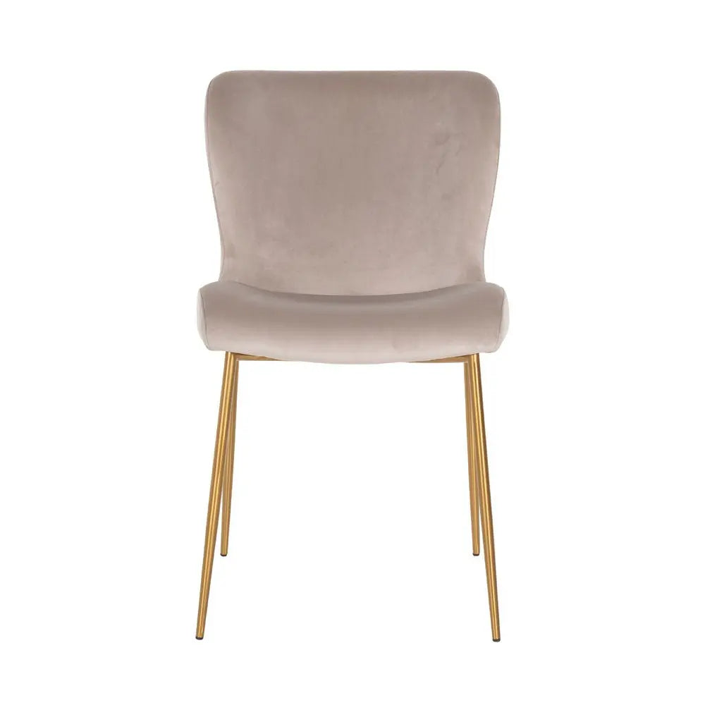 Richmond Interiors Odessa Chair in Khaki Velvet Dining Chair