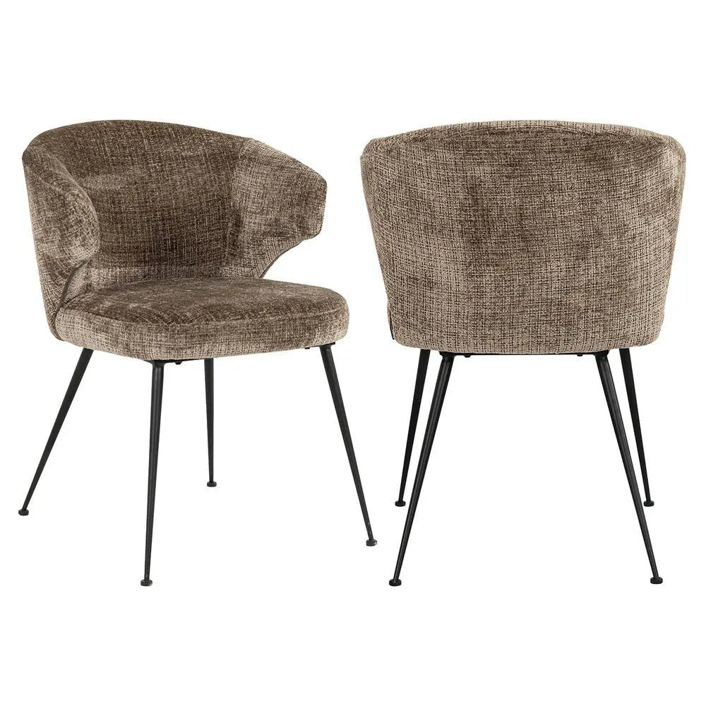 Richmond Interiors Xandra Chair in Stone Chenille Dining Chair