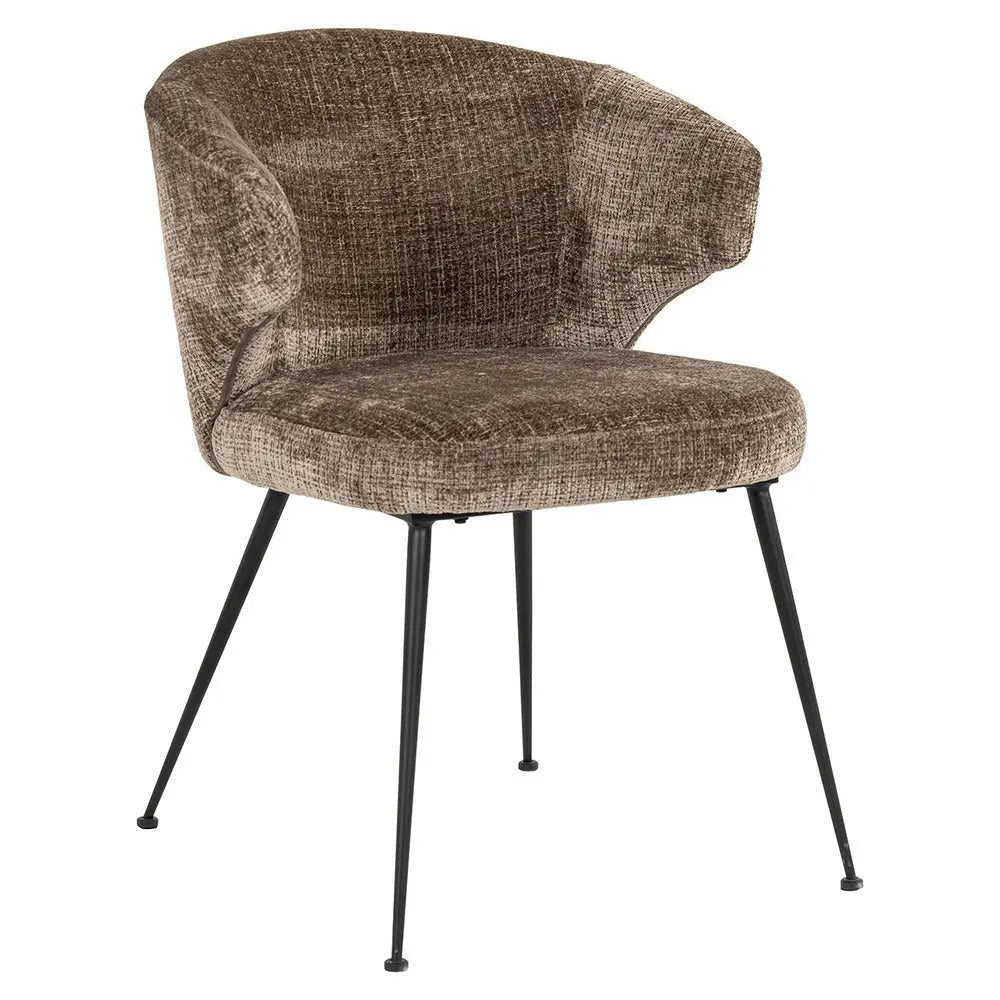 Richmond Interiors Xandra Chair in Stone Chenille Dining Chair
