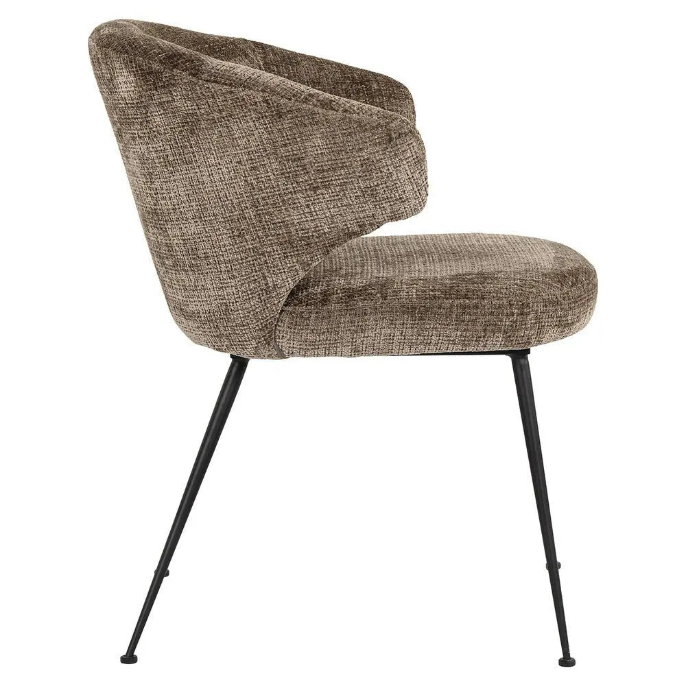 Richmond Interiors Xandra Chair in Stone Chenille Dining Chair