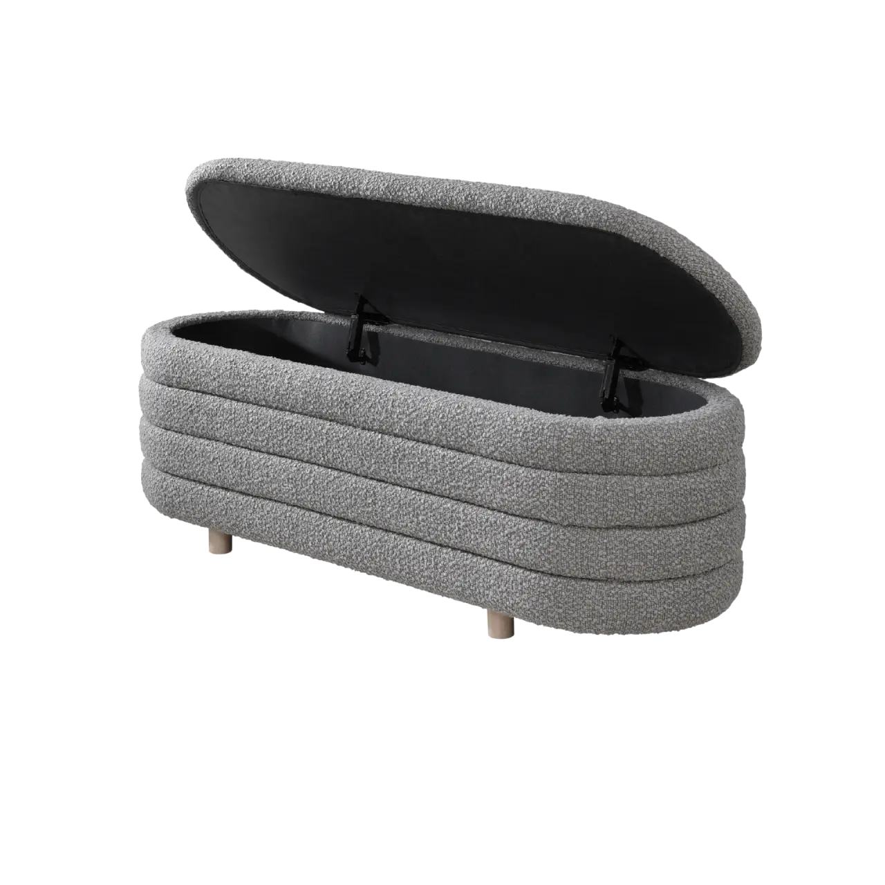 Twenty10 Design Ripple Ottoman in Cologne-Dove  Nicholas John Interiors