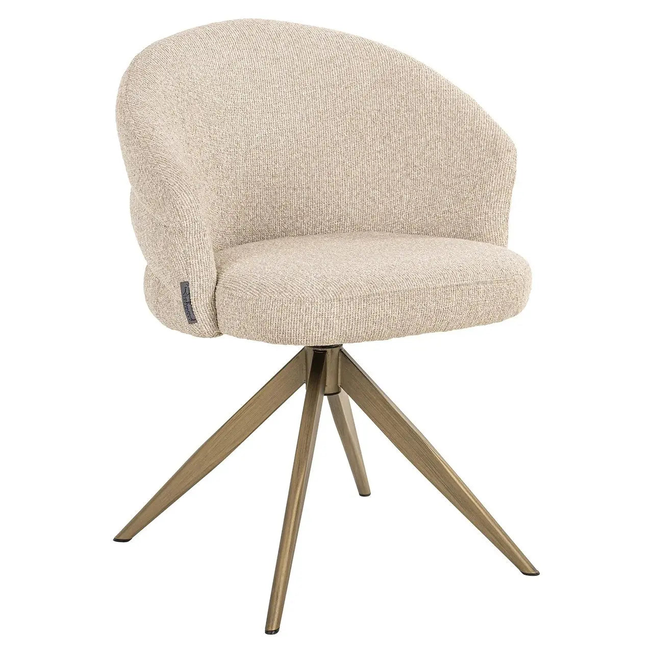 Richmond Interiors Zendaya Swivel Chair in Biscotti  Nicholas John Interiors
