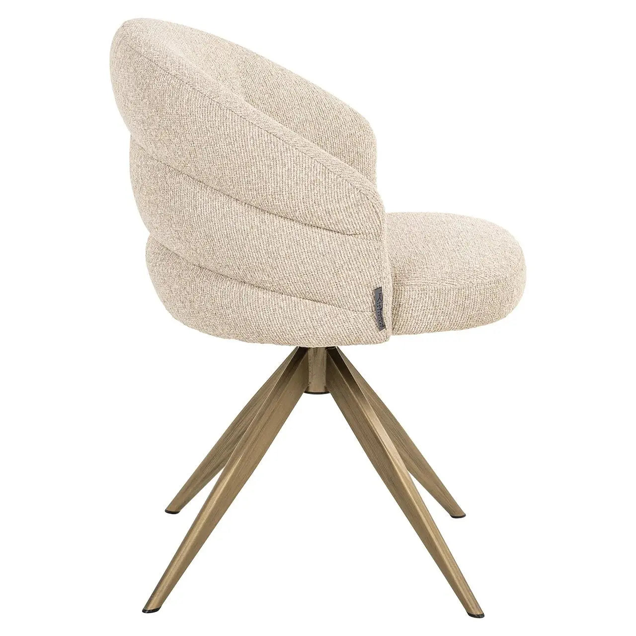 Richmond Interiors Zendaya Swivel Chair in Biscotti  Nicholas John Interiors