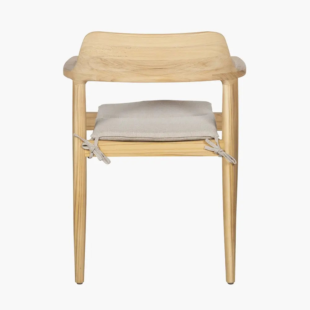 Salita Outdoor 6 Seater Dining Set in Natural Wood & Oatmeal - Pacific Lifestyle Outdoor Dining Sets