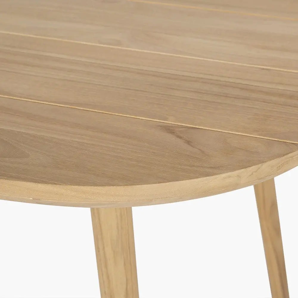 Salita Outdoor 6 Seater Dining Set in Natural Wood & Oatmeal - Pacific Lifestyle Outdoor Dining Sets